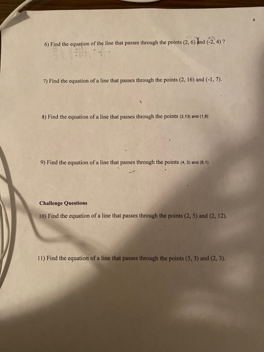 problem solving involving equation of a line