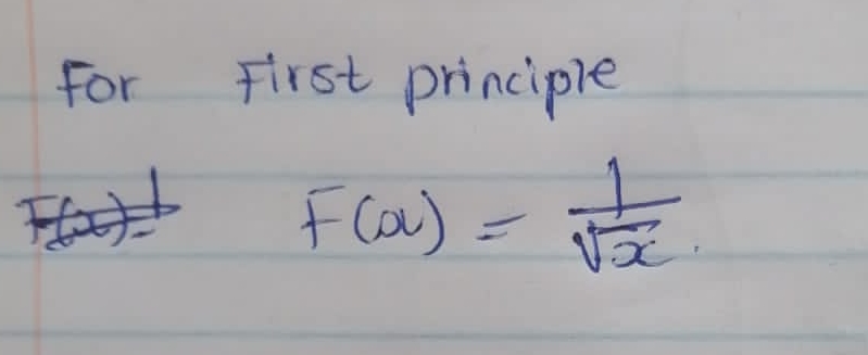 For first principleF(x)=1x2. | Chegg.com