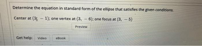 Solved Determine the equation in standard form of the | Chegg.com