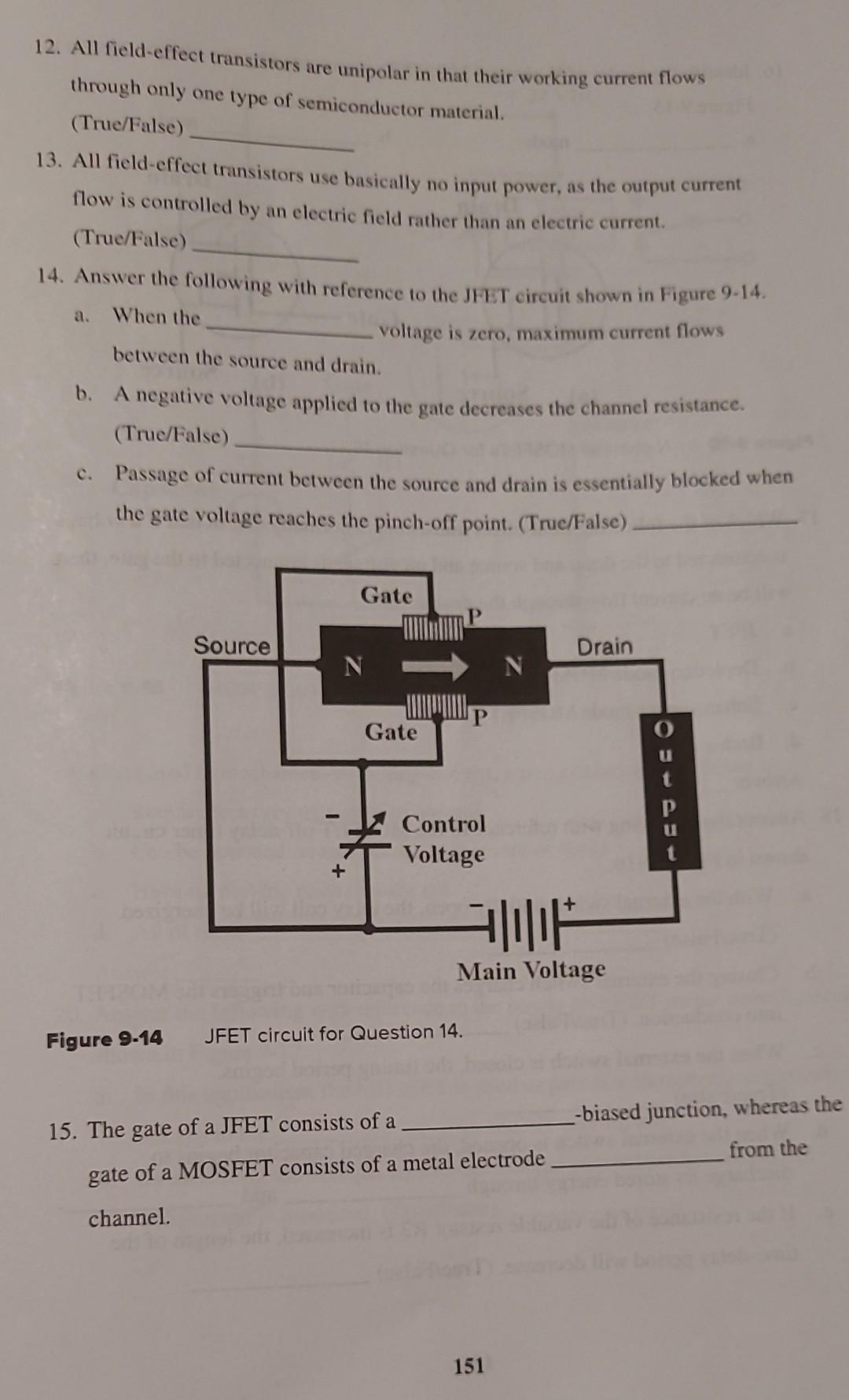 Solved 12. All fieldeffect transistors are unipolar in that