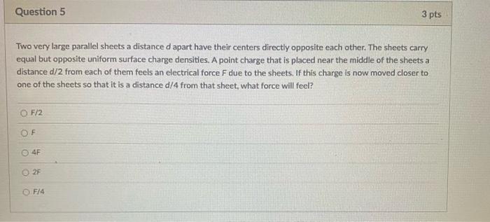 Solved Question 4 3 pts The figure shows three electric | Chegg.com