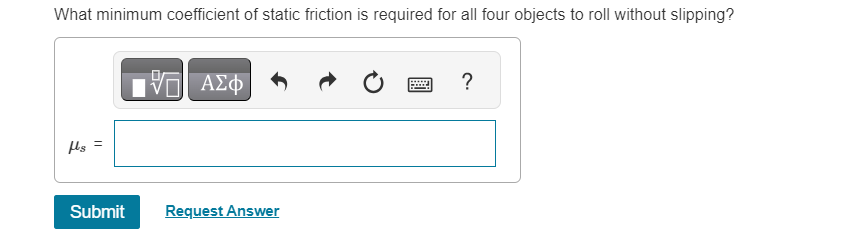 Solved What minimum coefficient of static friction is | Chegg.com