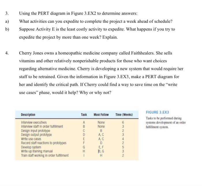 1 A Exercise 2 Gantt Chart Pert Diagram Brian F Chegg Com