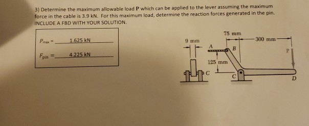 Solved 3) Determine The Maximum Allowable Load P Which Can | Chegg.com