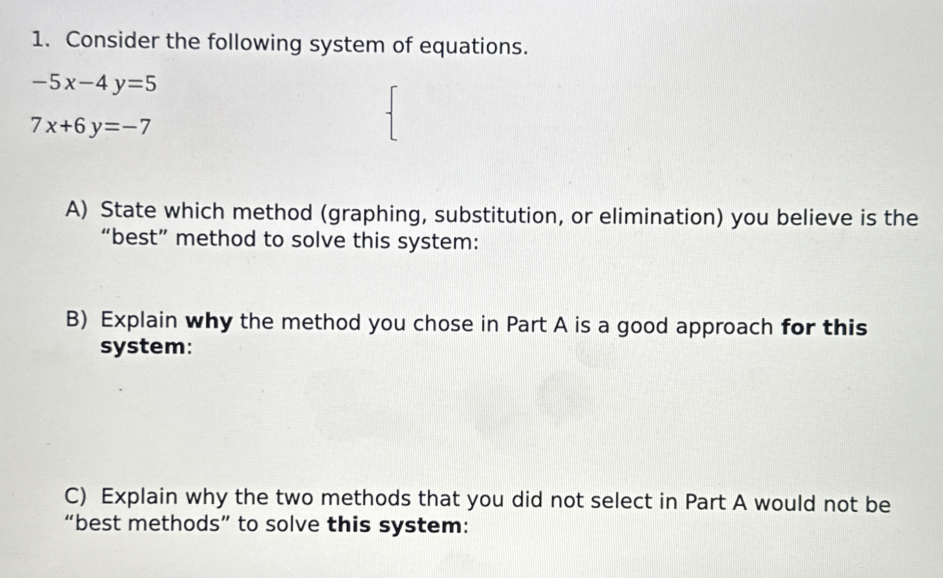 Solved Consider the following system of | Chegg.com
