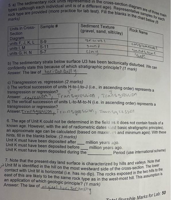 Did i get the right answers for 5 b,c,6 and 7? | Chegg.com