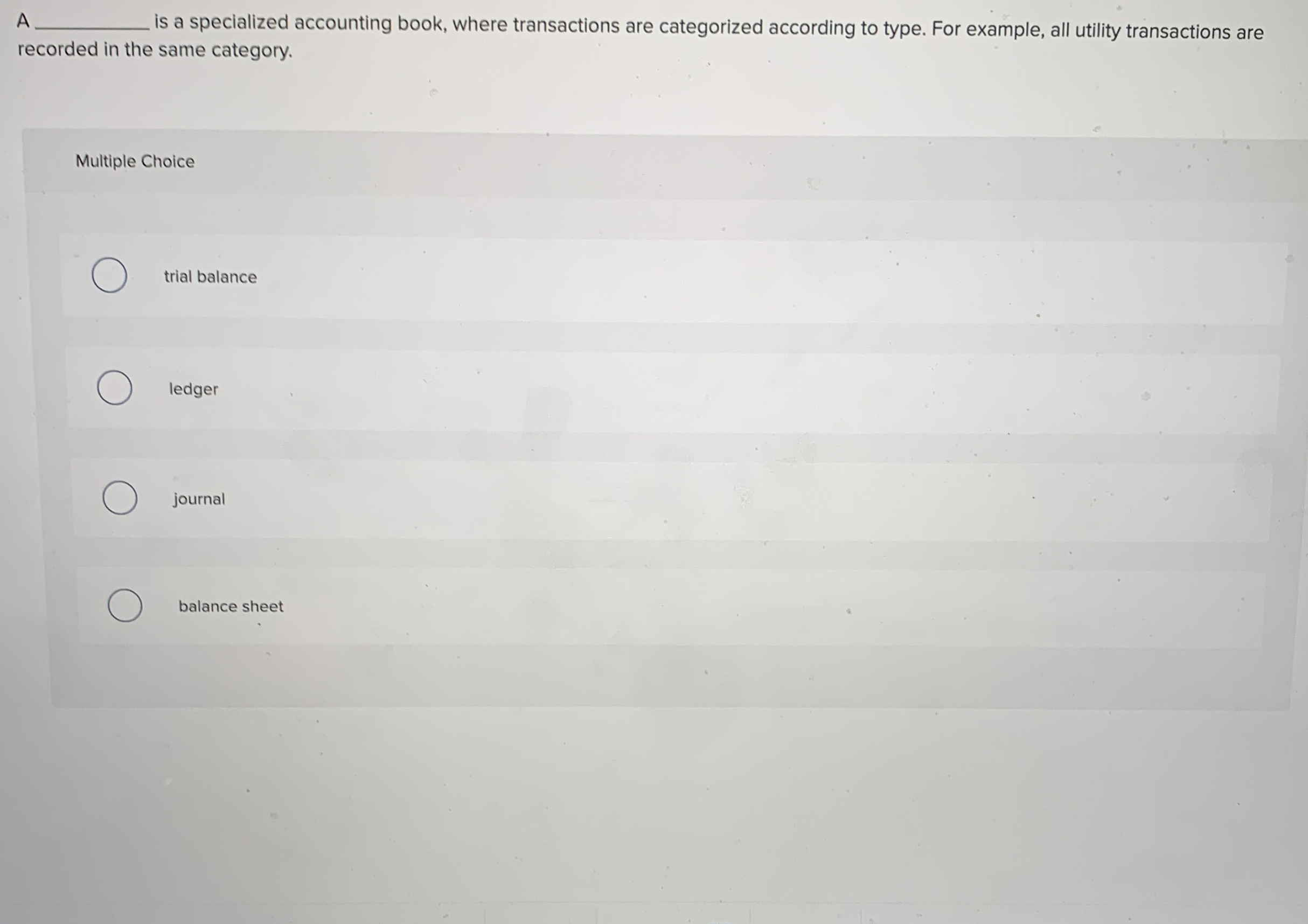 Solved A is a specialized accounting book, where