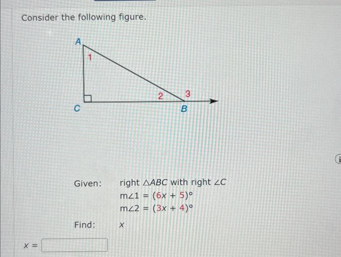 Solved Consider The Following Figure. Given: Right ABC With | Chegg.com