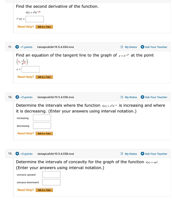 Solved Find The Second Derivative Of The Function. F(t) = | Chegg.com