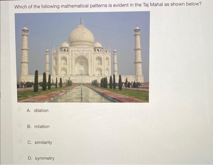 Solved Which of the following mathematical patterns is | Chegg.com