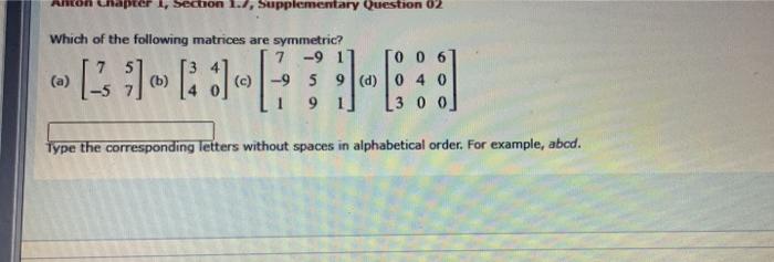 Solved Apter 1 Section 1 7 Supplementary Question 02 Which Chegg Com