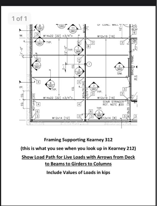 (3) Keamey Hall Load Paths: For the portion of the | Chegg.com