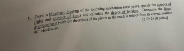 Solved 3. Draw a kinematic diagram of the following | Chegg.com