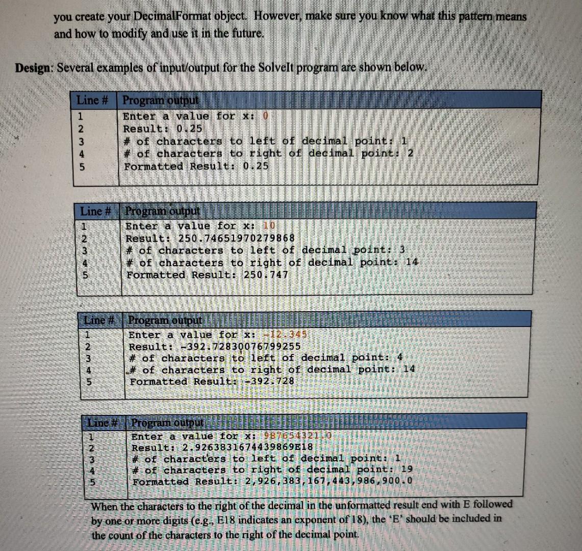 Solved Solvelt.java Requirements: Solve for the result of | Chegg.com image.