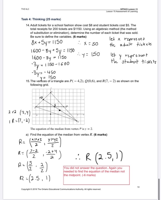 Solved TVO ILC MPM2. Lesson 15 Lesson 15 Assessment Of | Chegg.com