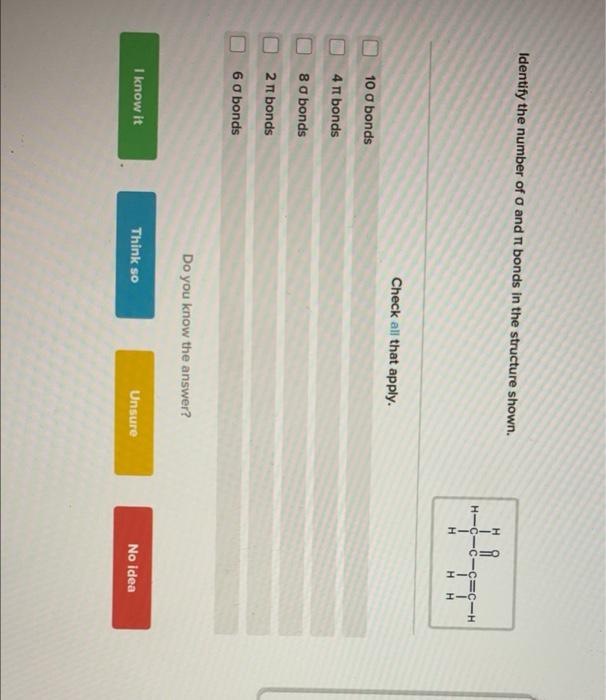 Solved Identify The Number Of O And It Bonds In The | Chegg.com