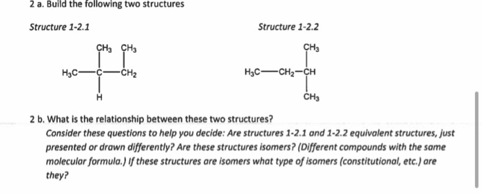 Solved 2 a. Build the following two structures Structure | Chegg.com