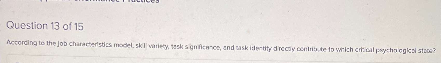Solved Question 13 ﻿of 15According to the job | Chegg.com