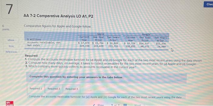 Solved Chec 7 AA 7-2 Comparative Analysis LO A1, P2 6 points | Chegg.com
