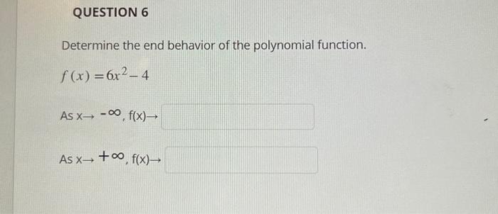 how can you determine the end behavior of a polynomial function