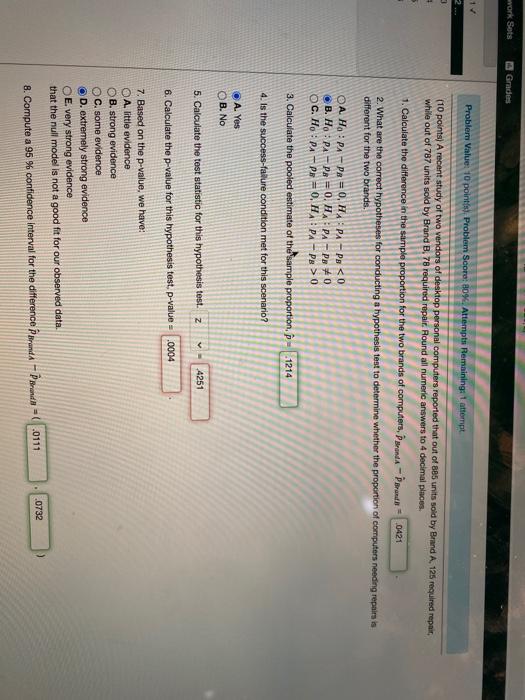 Solved work Sots Grades Problem Value: 10 points). Problem | Chegg.com