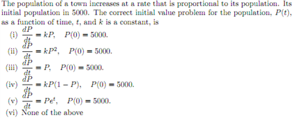 Solved The population of a town increases at a rate that is | Chegg.com