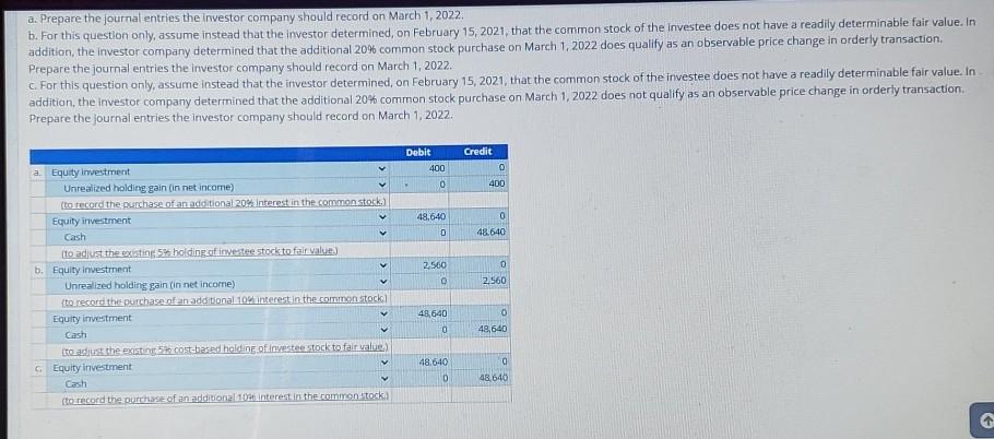 Solved Reporting a Change to the Equity Method Assume an | Chegg.com