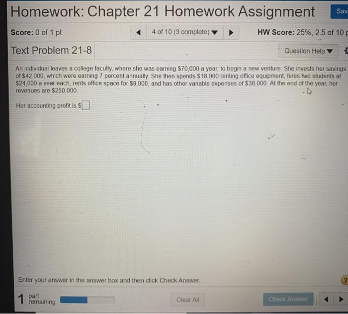 Solved Homework: Chapter 21 Homework Assignment Sav Score: 0 | Chegg.com