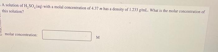 Solved Calculate The Molarity Of The Two Solutions The Chegg Com   Image