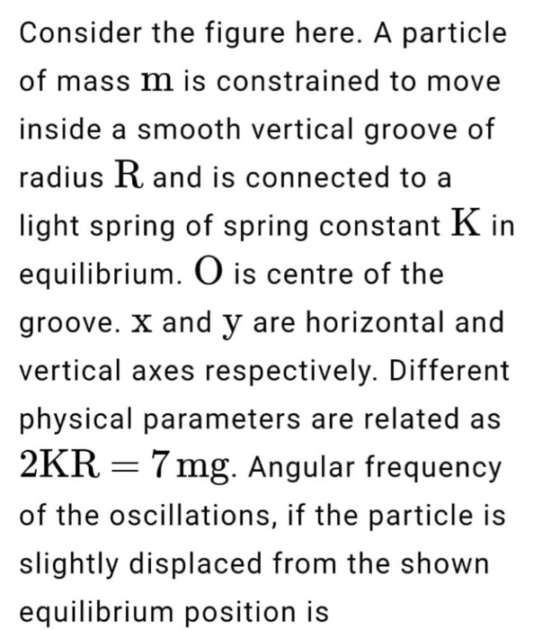 Solved Consider The Figure Here. A Particle Of Mass M Is | Chegg.com