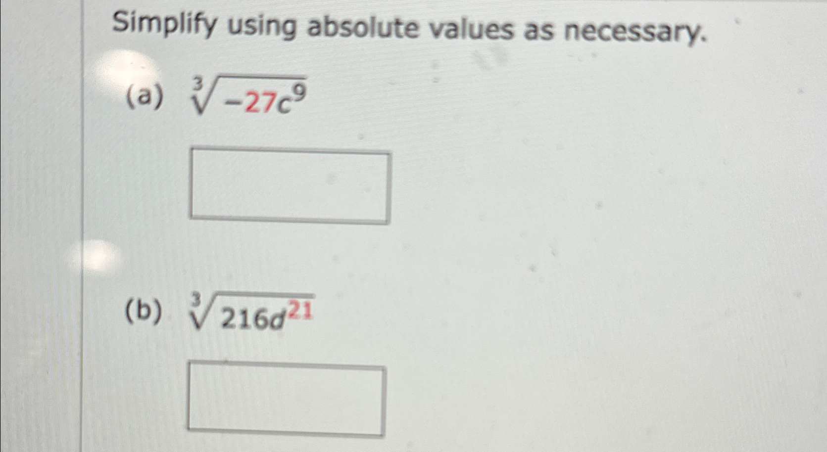 Solved Simplify using absolute values as | Chegg.com