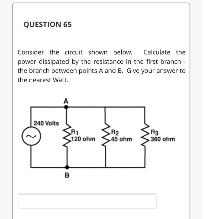 Solved QUESTION 65 Consider the circuit shown below. | Chegg.com