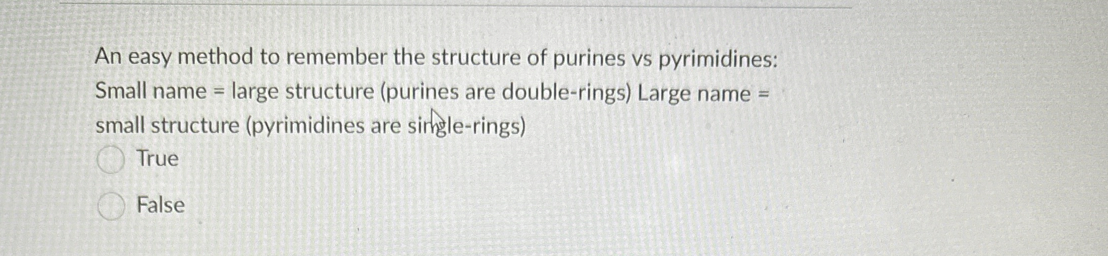 Solved An easy method to remember the structure of purines | Chegg.com