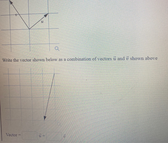 Solved u Write the vector shown below as a combination of | Chegg.com