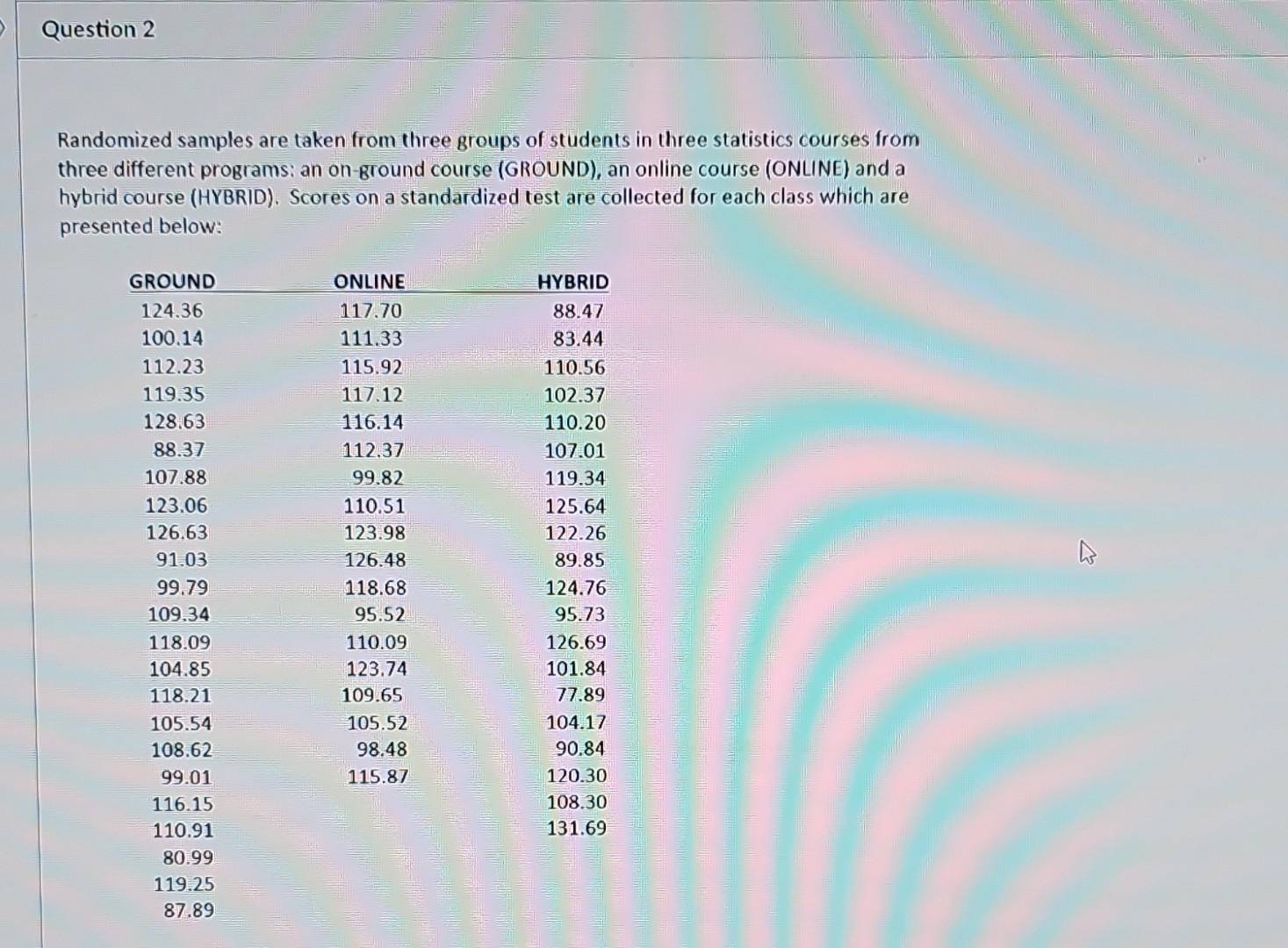\r\nA single instructor teaches all three courses and | Chegg.com
