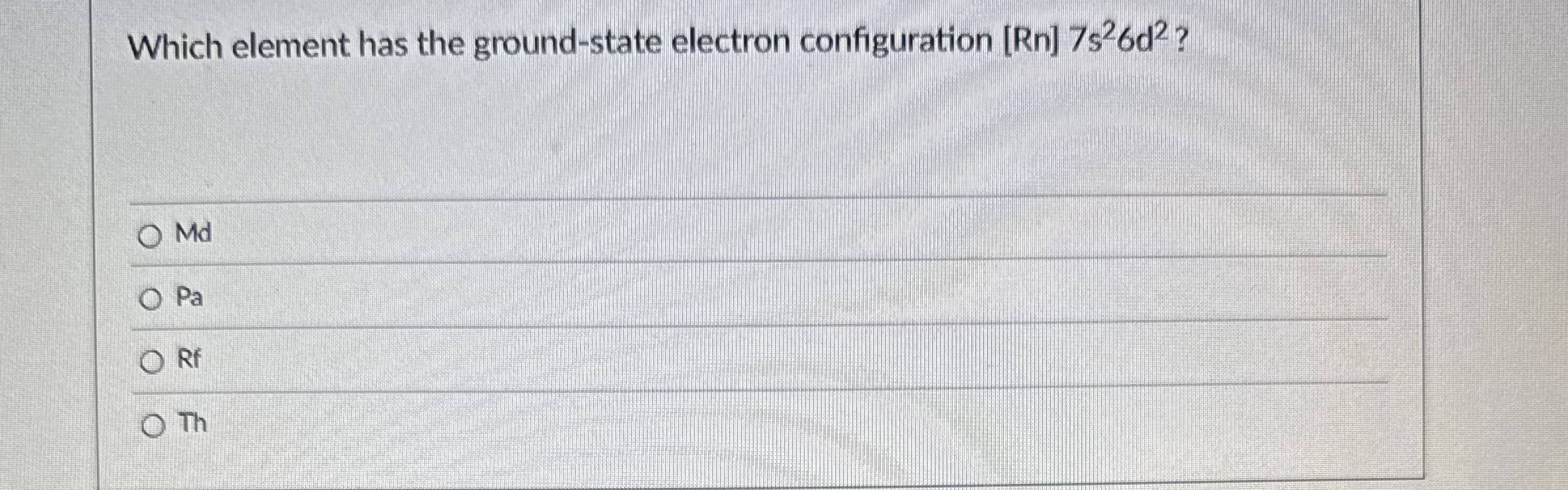 Solved Which element has the ground-state electron | Chegg.com