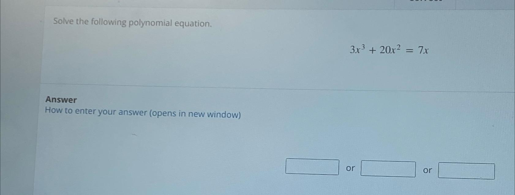 solve the polynomial equation x 3 64