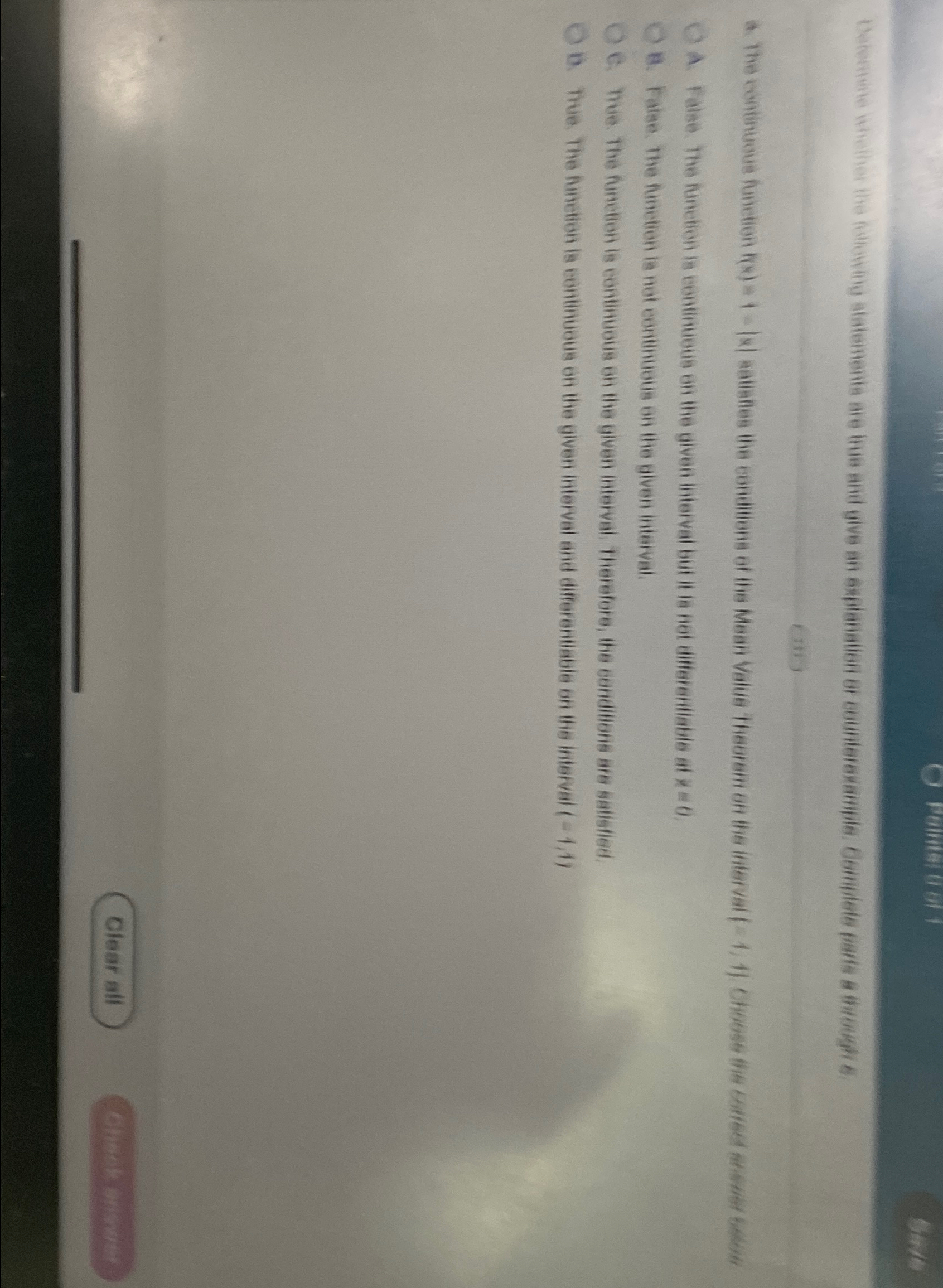 Solved The the function is continuous on the given interval | Chegg.com