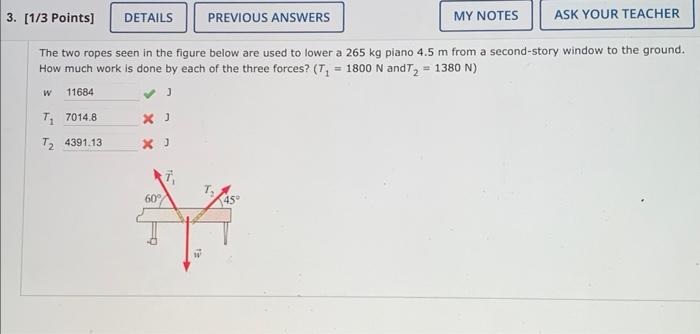 Solved The two ropes seen in the figure below are used to | Chegg.com
