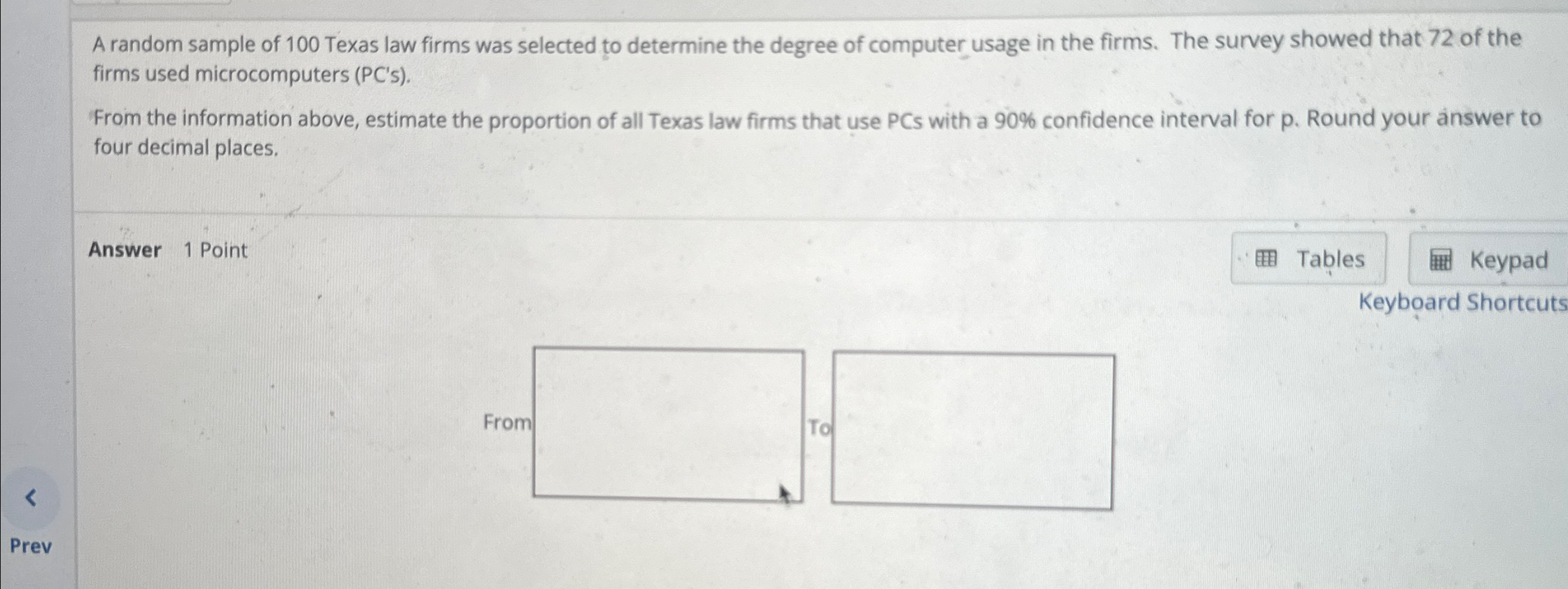 Solved A random sample of 100 ﻿Texas law firms was selected | Chegg.com