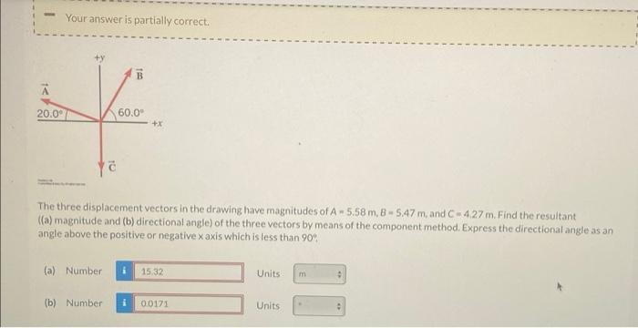 Solved Your Answer Is Partially Correct 60 0⁰ A 20 0⁰ X Yč