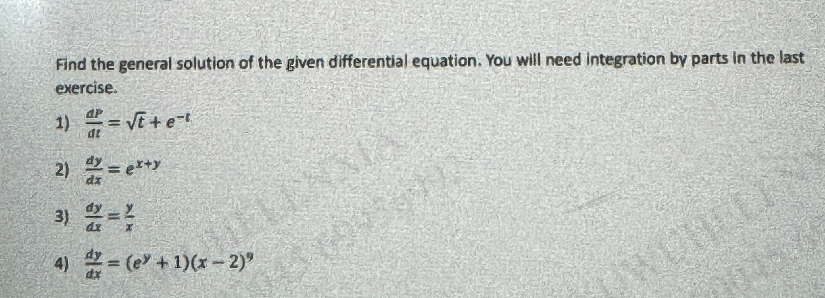 Solved Find the general solution of the given differential | Chegg.com