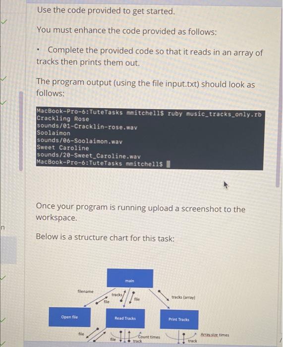 Solved Use the code provided to get started. You must | Chegg.com