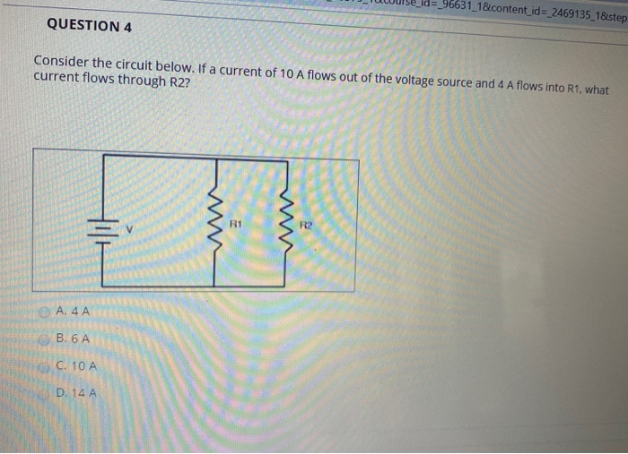 Solved QUESTION 5 Consider the circuit below. If a current | Chegg.com
