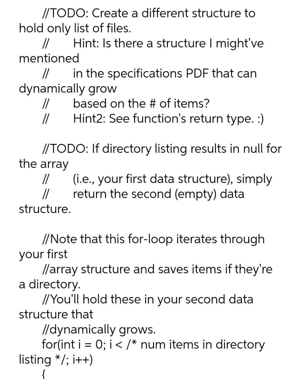 Solved //TODO: Create a different structure to hold only | Chegg.com