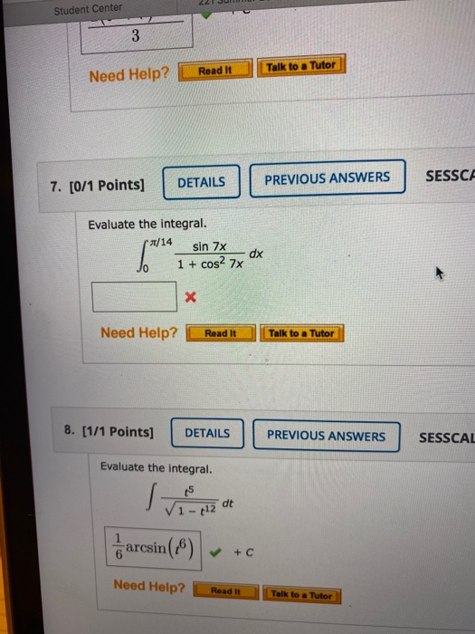 Solved Student Center 3 Need Help? Read it Talk to a Tutor | Chegg.com