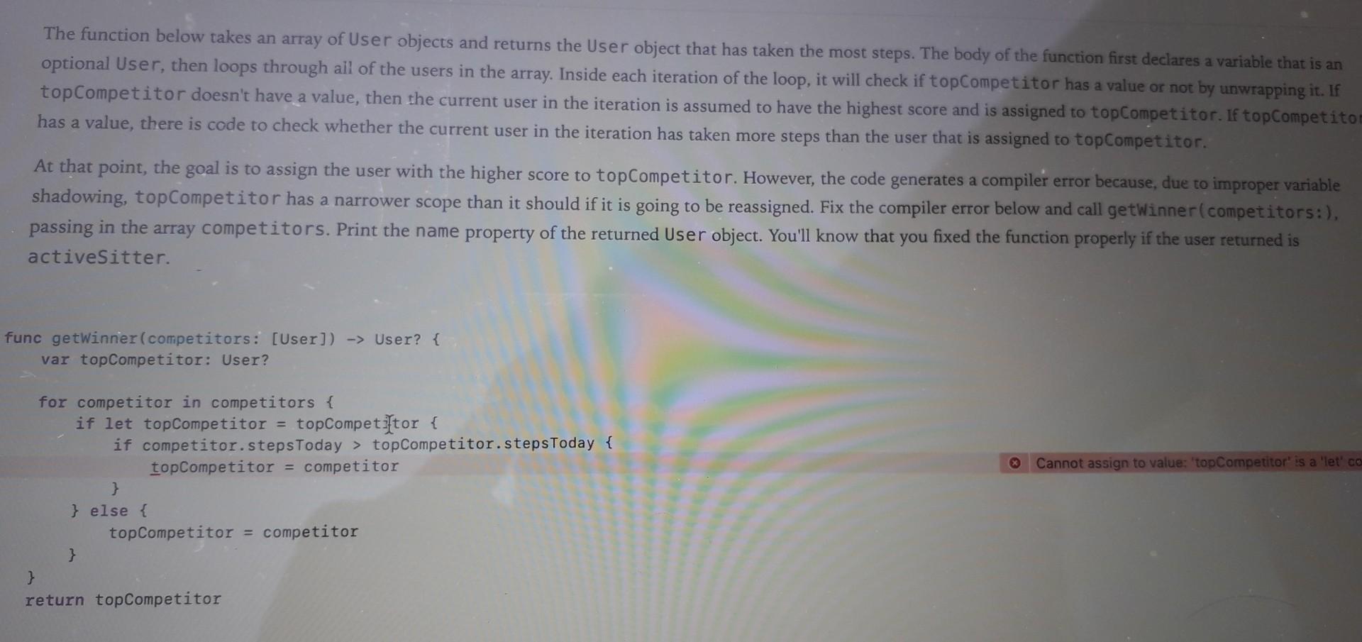 Solved The function below takes an array of User objects and | Chegg.com