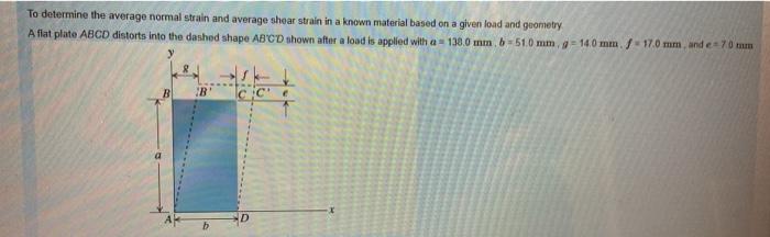 Solved To determine the average normal strain and average | Chegg.com