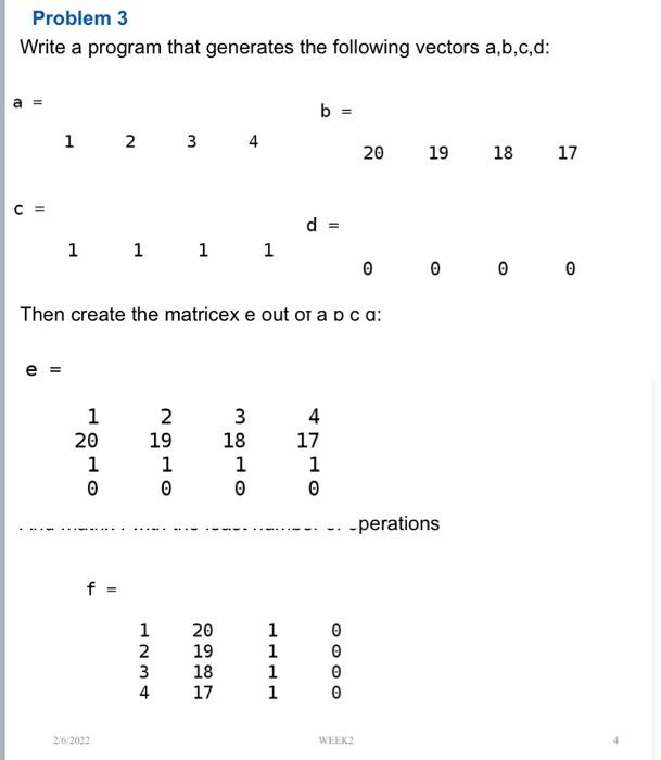 Solved Problem 3 Write A Program That Generates The | Chegg.com | Chegg.com