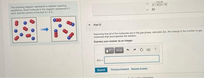 Solved The following diagram represents a reaction reaching | Chegg.com